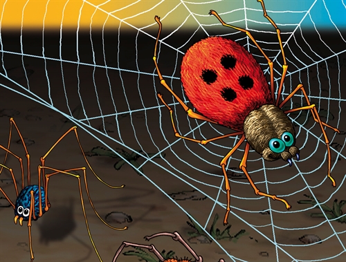 Ørkennat med edderkopper - Detalje