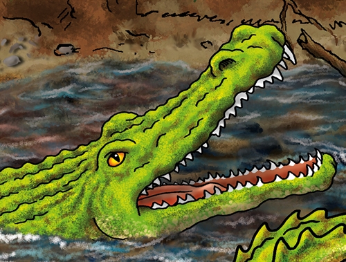 Krokodillefloden - Detalje